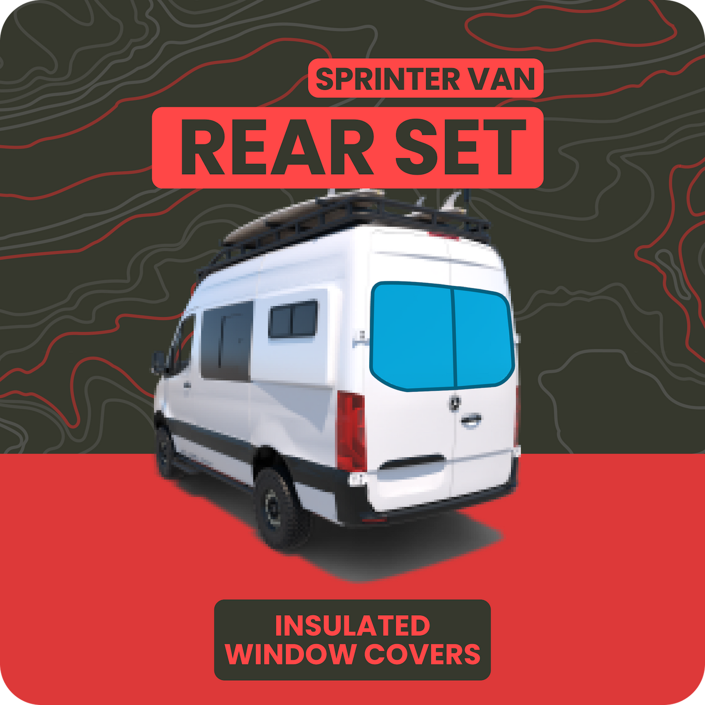 Rear Window Cover Set - Sprinter Van