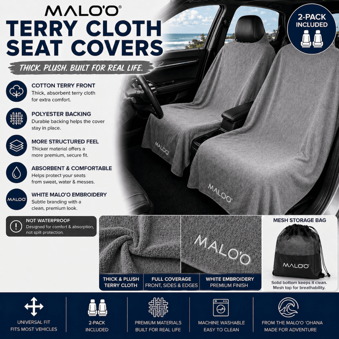 SeatGuard Terry Cloth Seat Cover (2-Pack) – Soft, Absorbent Seat Protector for Beach, Gym & Travel