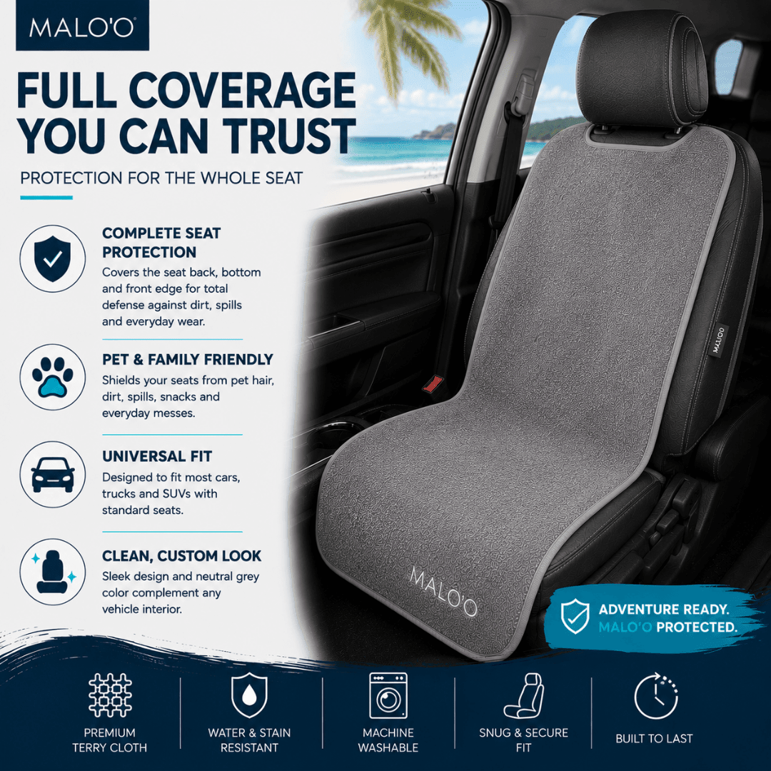 SeatGuard Terry Cloth Seat Cover (2-Pack) – Soft, Absorbent Seat Protector for Beach, Gym & Travel