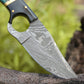 Spark Damascus EDC Knife with Micarta & Pakkawood Handle
