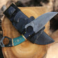 Spark Damascus EDC Knife with Micarta & Pakkawood Handle