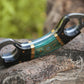 Spark Damascus EDC Knife with Micarta & Pakkawood Handle